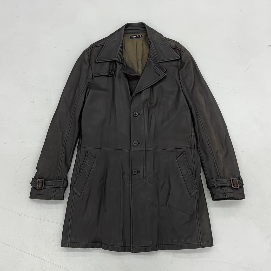 케네스콜 리얼레더 양가죽 이태리 생산 가죽 코트 상품이미지1