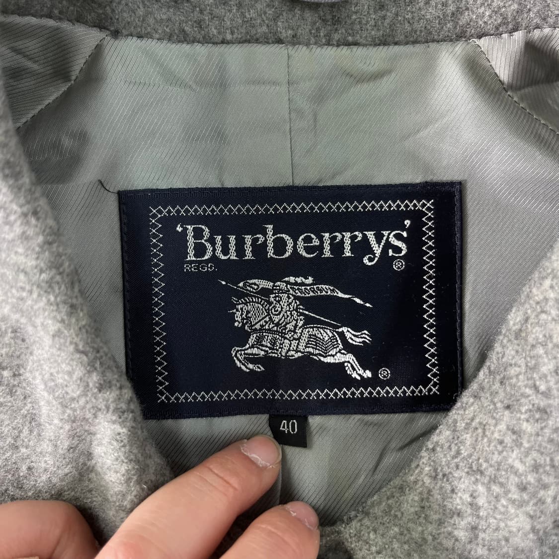 100 버버리 90s 캐시미어 울 싱글 코트 상품이미지2