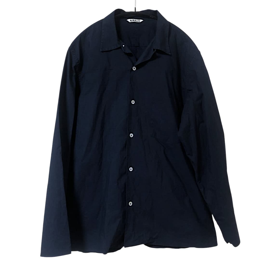 오라리 오가닉코튼 WEATHER CLOTH 오픈카라 셔츠 상품이미지1