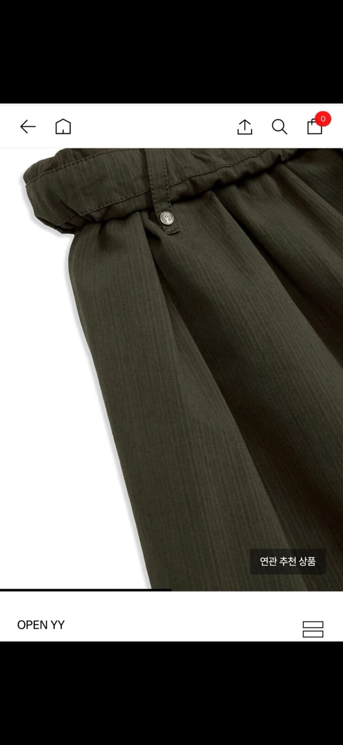 OPEN YY ROLLED WAIST SKORT, KHAKI (M) 상품이미지3