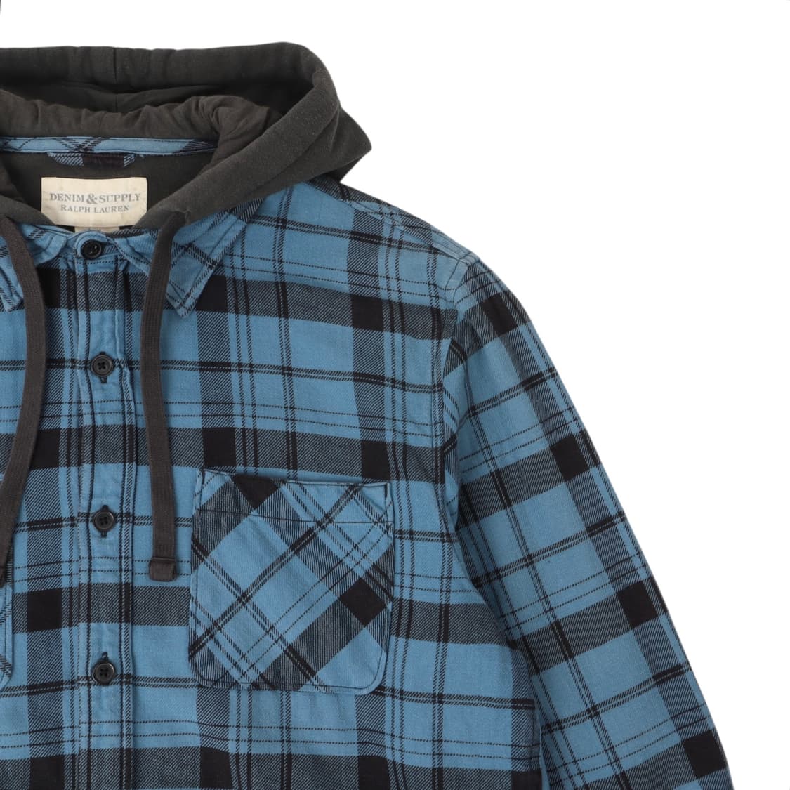 데님앤서플라이 후디드 플란넬 체크 셔츠 상품이미지3