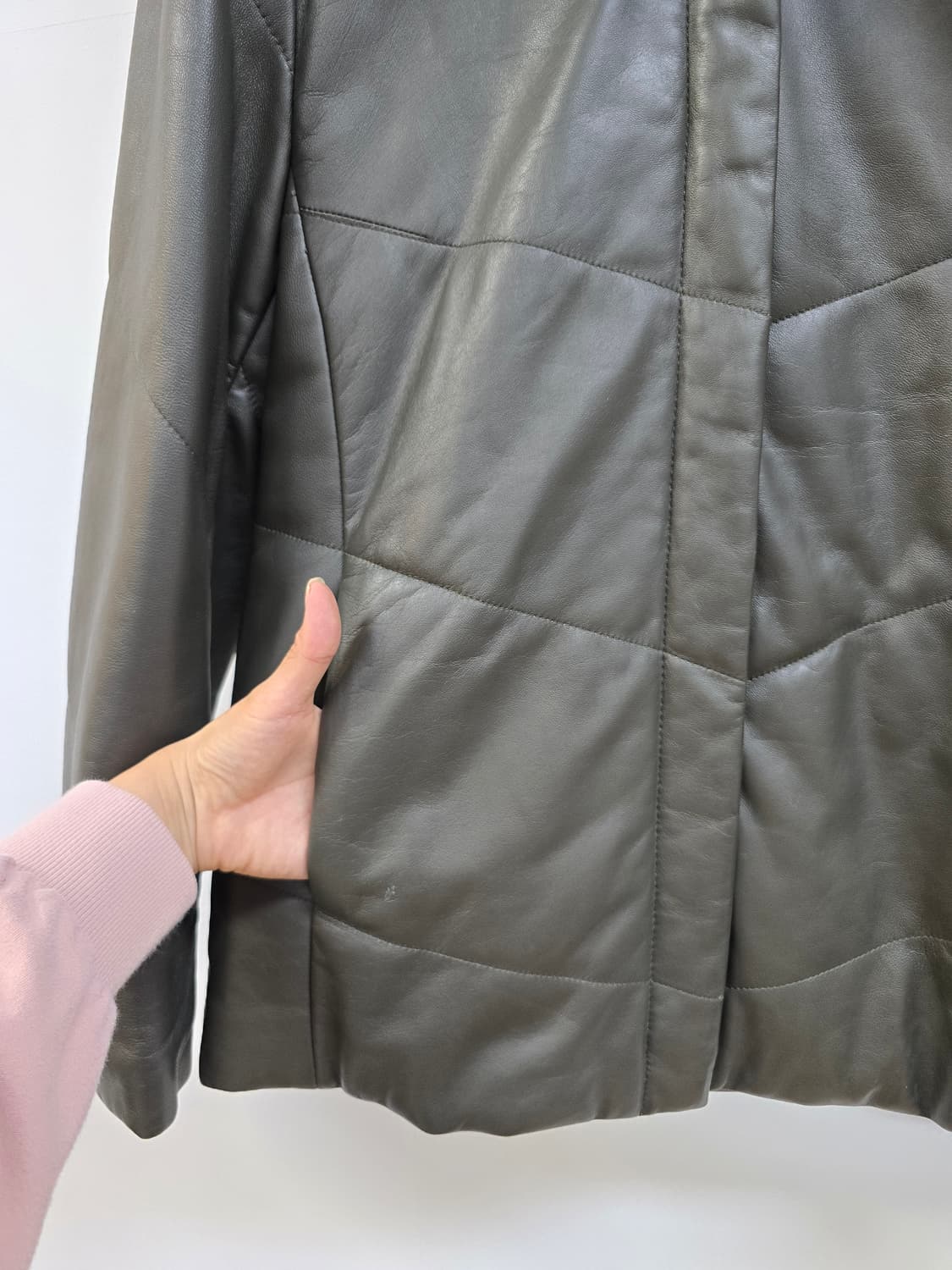 선진모피 양가죽100% 폭스퍼후드 패딩 집업 상품이미지6