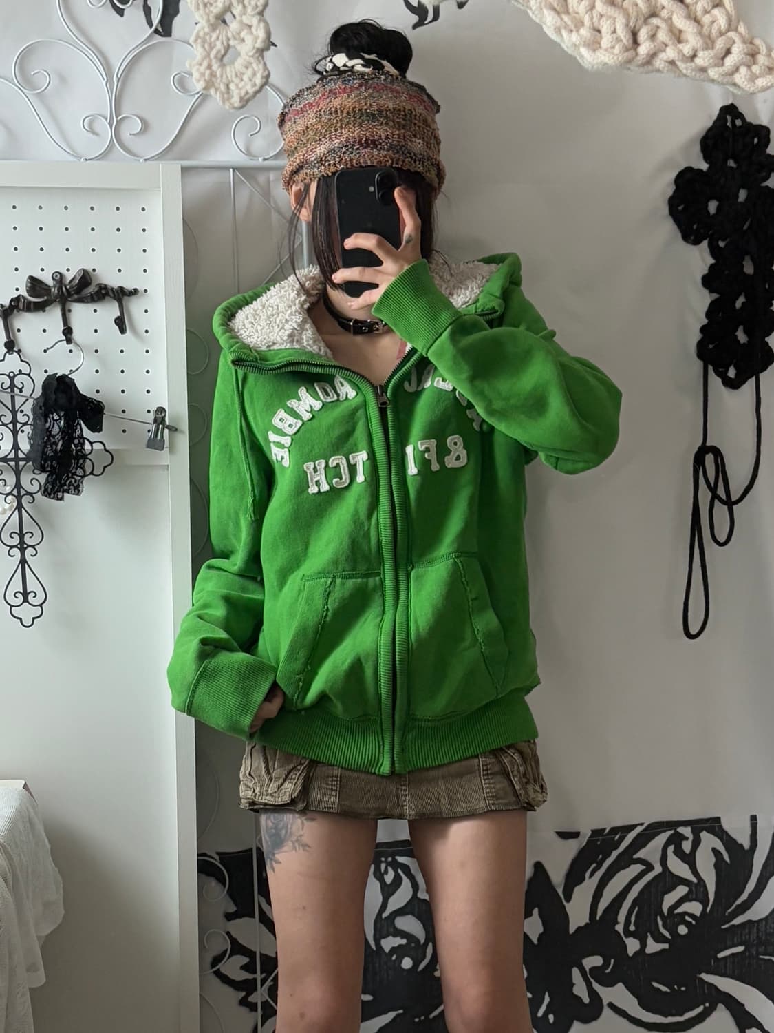 • Abercrombie Green Fur Hood Zip-Up  상품이미지4