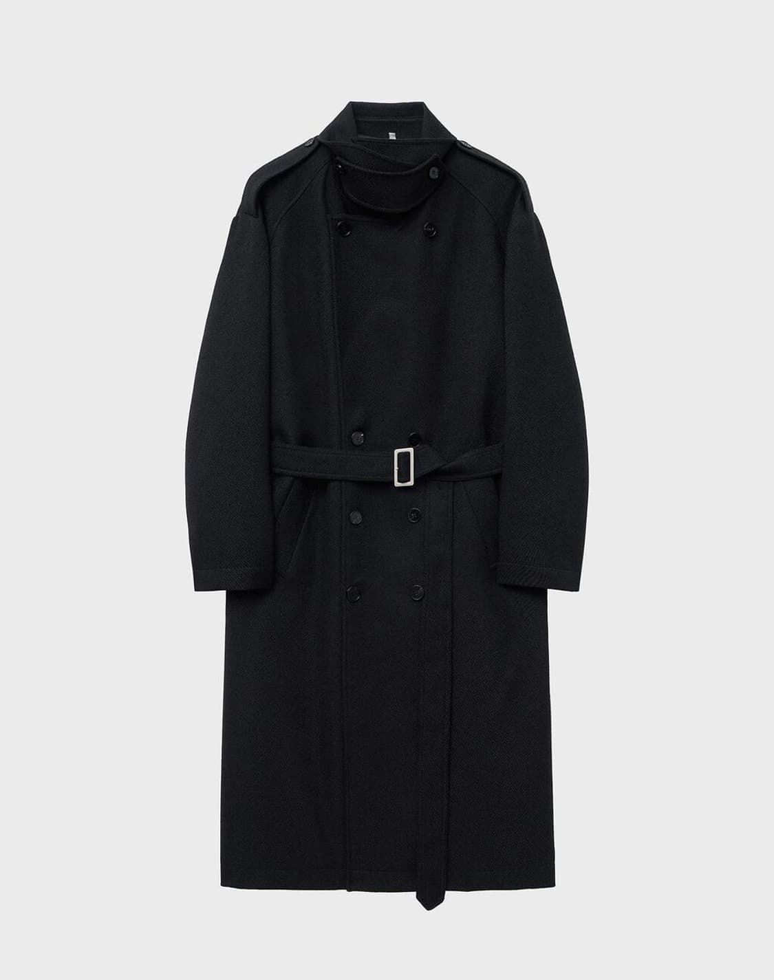 울 트위드 오버핏 트렌치 코트 상품이미지3