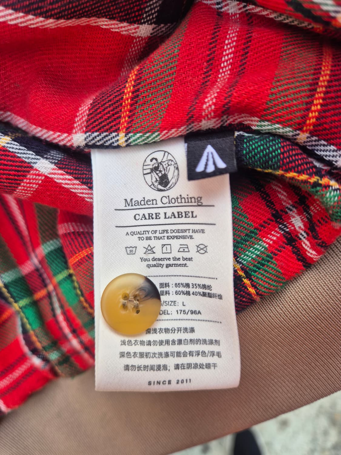 Maden Clothing의 베이지색 자켓 -L 상품이미지6