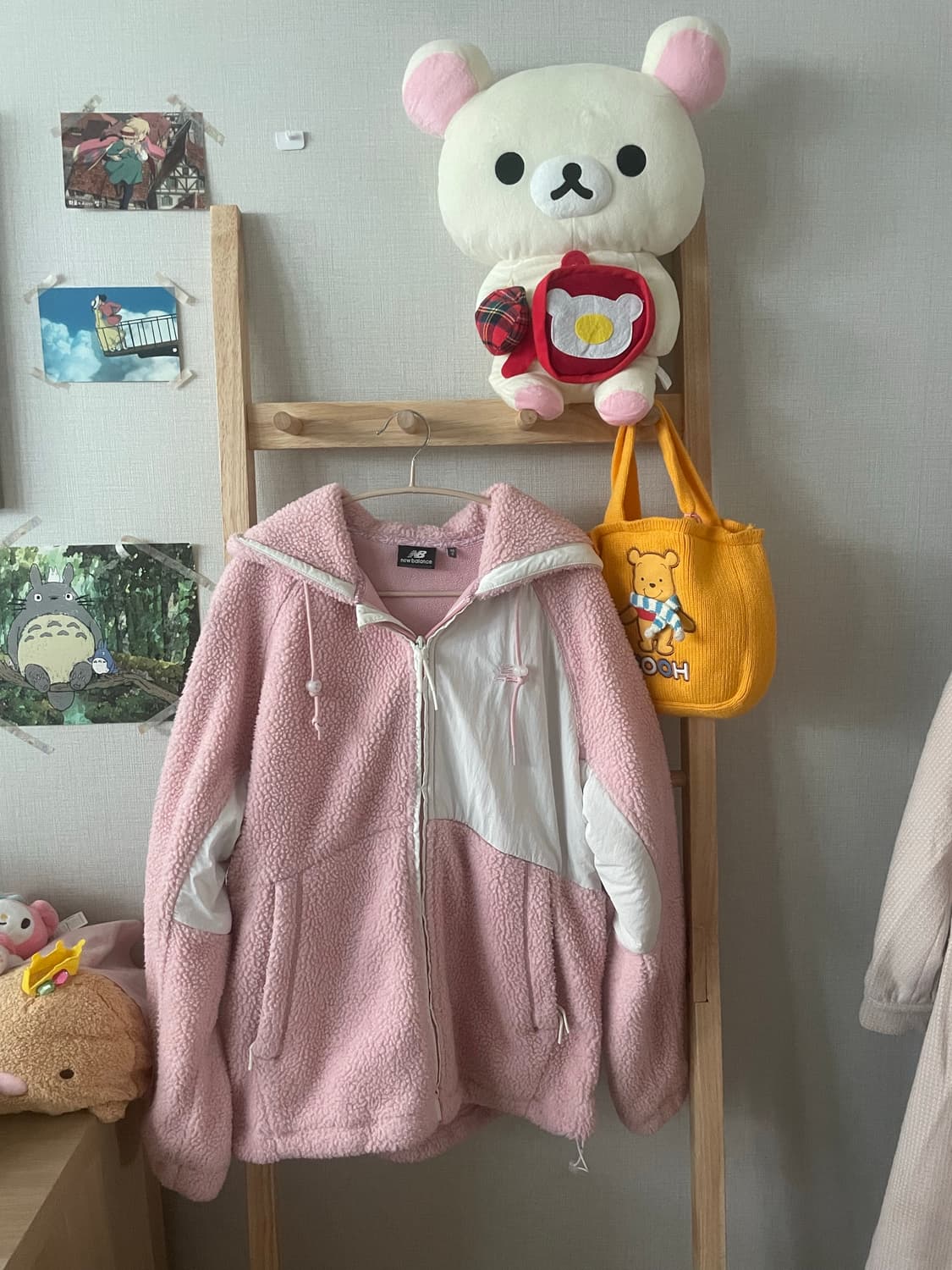 뉴발란스 핑크 뽀글이 자켓 상품이미지1