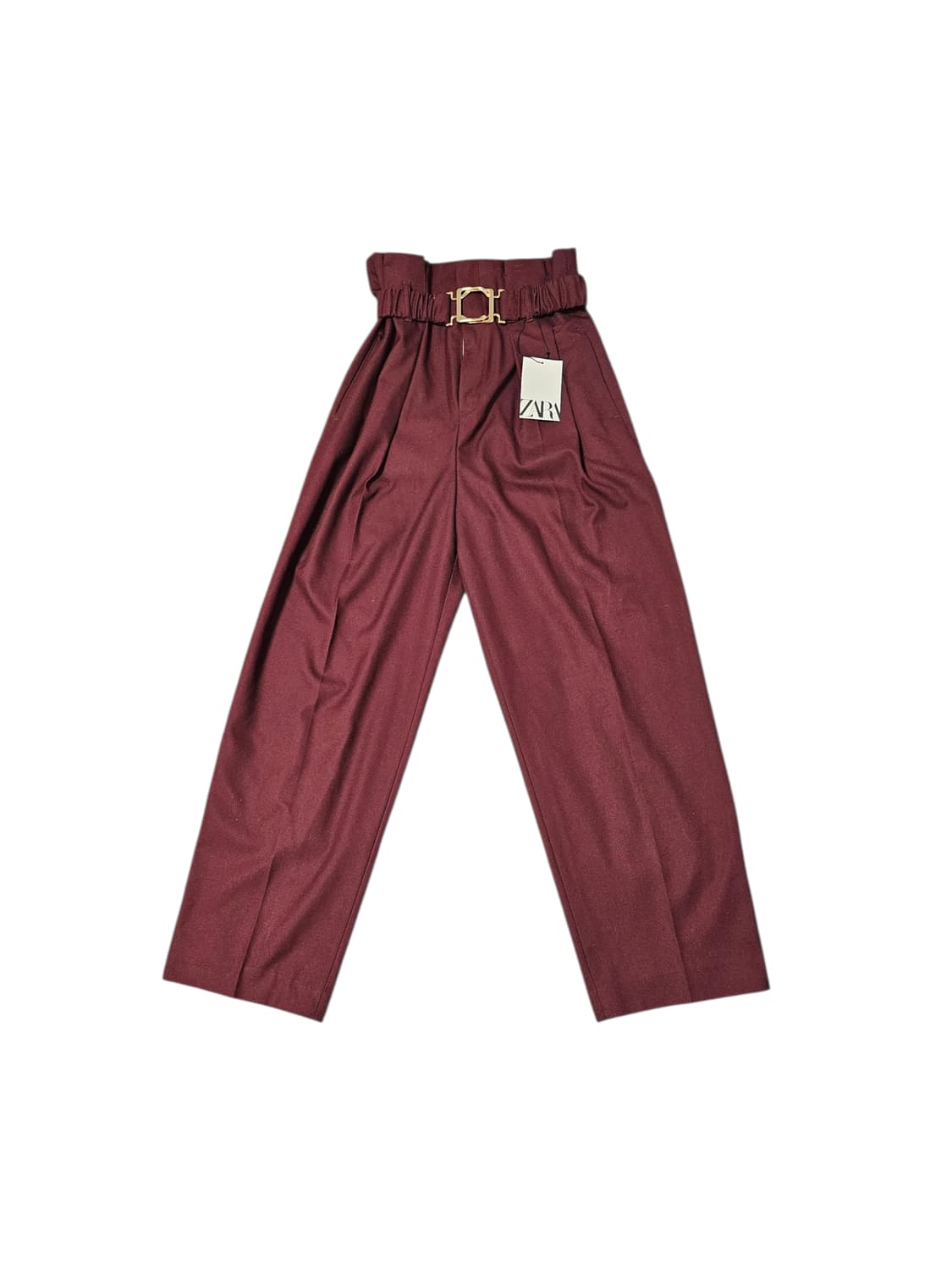 자라 벨티드 투턱 세미와이드 슬랙스 S 새상품 상품이미지1