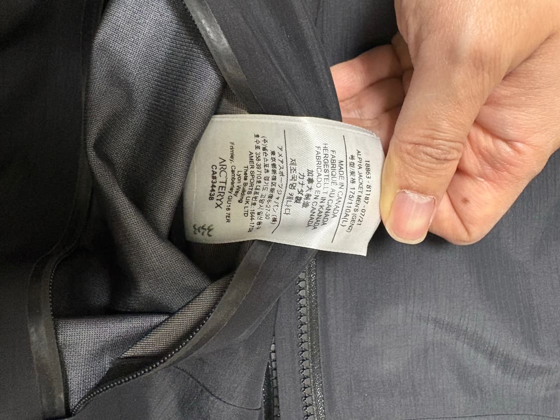 아크테릭스 리프 알파자켓 블랙L Gen2 상품이미지5