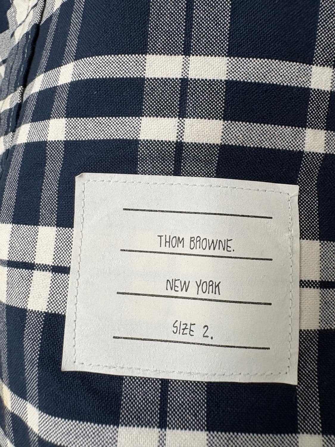 톰브라운 네이비 체크 셔츠 상품이미지5