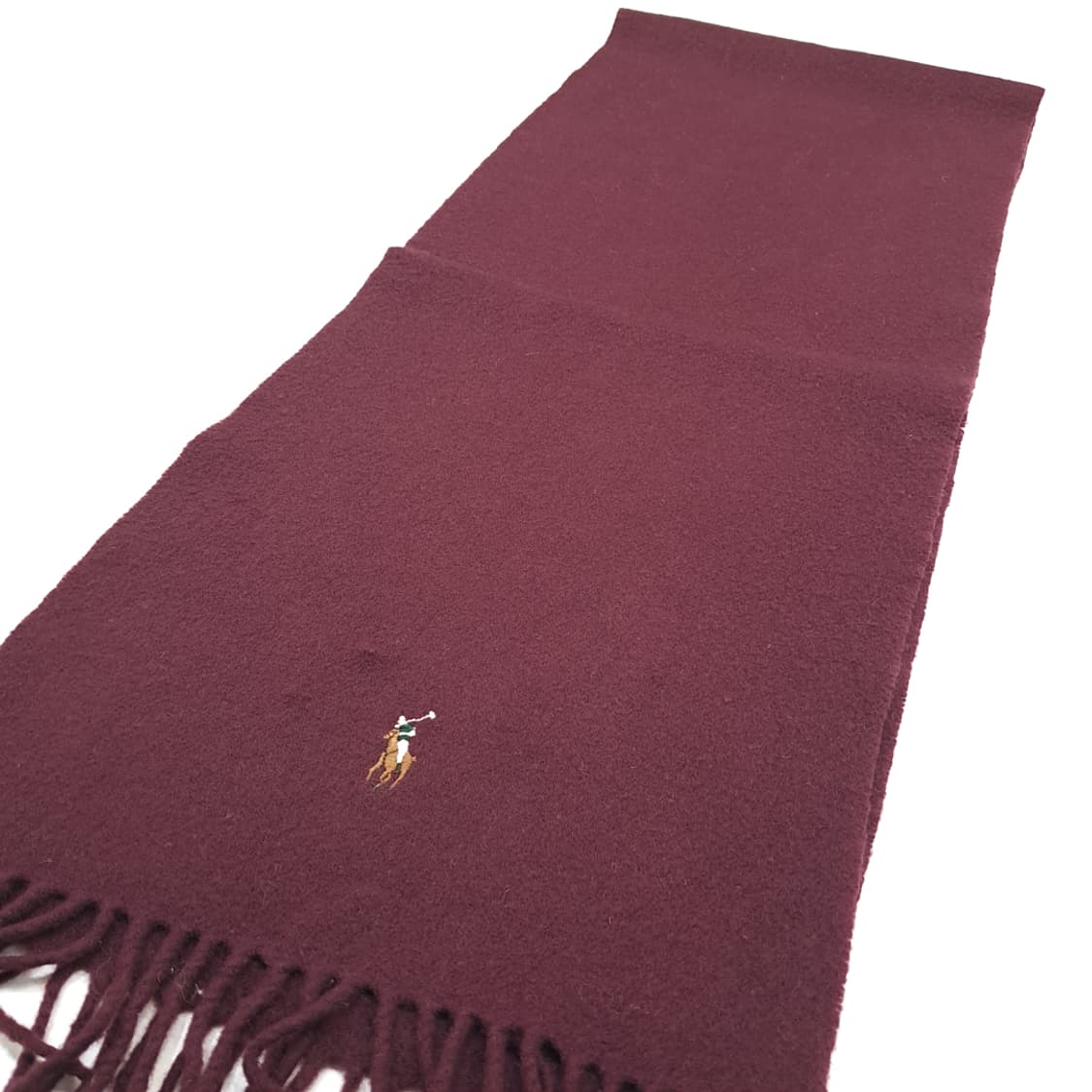 MX235 폴로 랄프로렌 버건디와인 램스울 목도리 머플러 상품이미지6