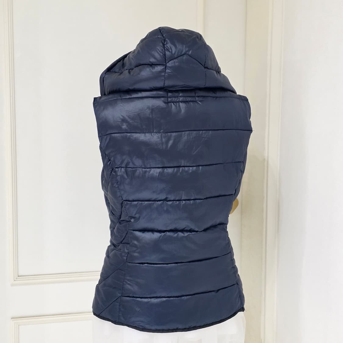 ZARA TRAF) Y2K 네이비 후드 패딩 빈티지 그런지 보헤미안 조끼 상품이미지2