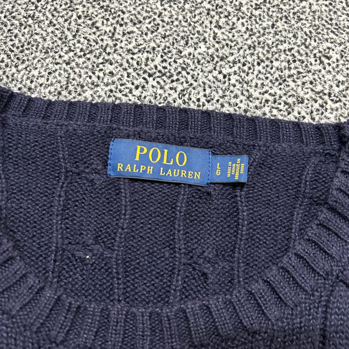 폴로 네이비 케이블 코튼 니트 상품이미지4