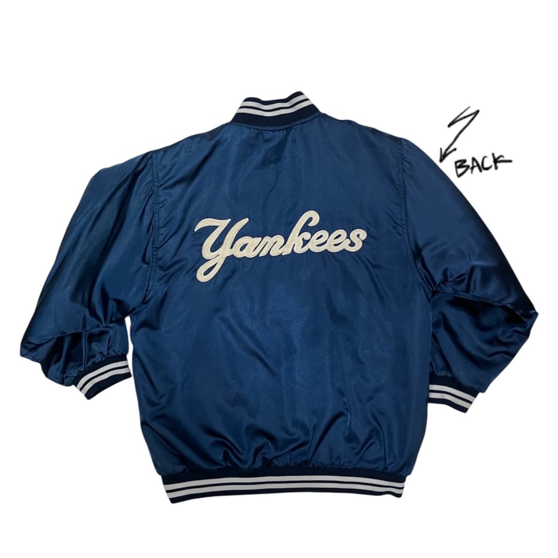 MLB 뉴욕 양키스 새틴 스타디움 봄버 자켓 XS 상품이미지3