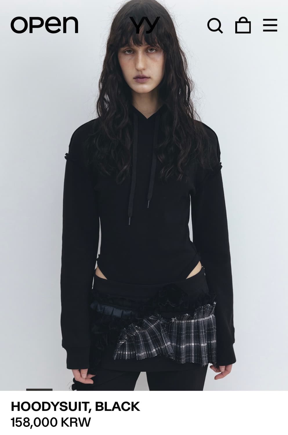 OPEN YY  HOODYSUIT / BLACK 상품이미지3