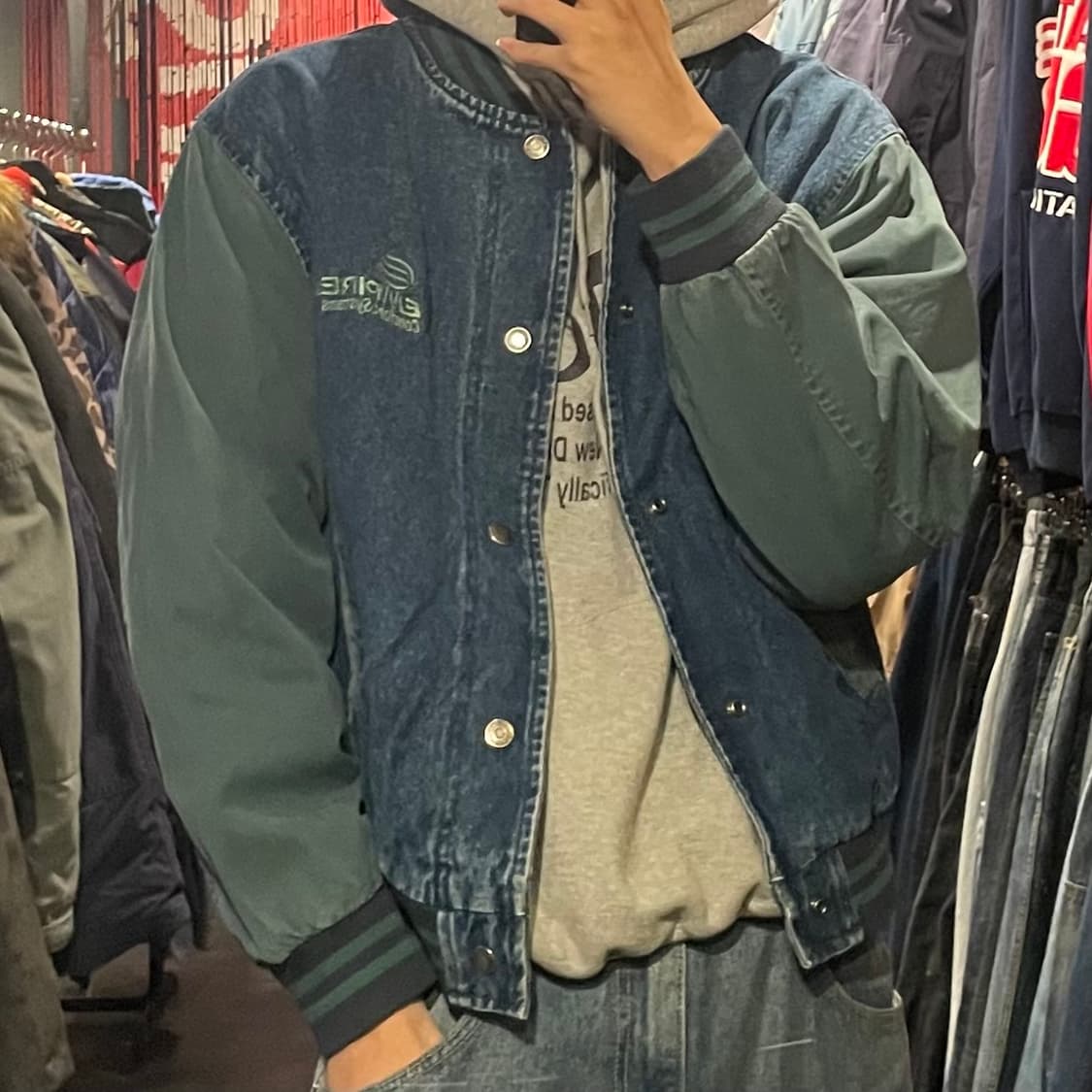 [IM] VTG 데님 바시티 자켓 상품이미지5