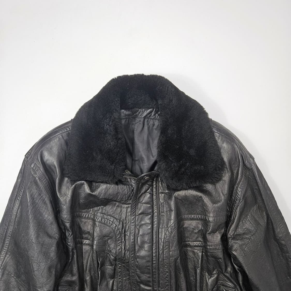 MIND 빈티지 양가죽 봄버 자켓 M 상품이미지3