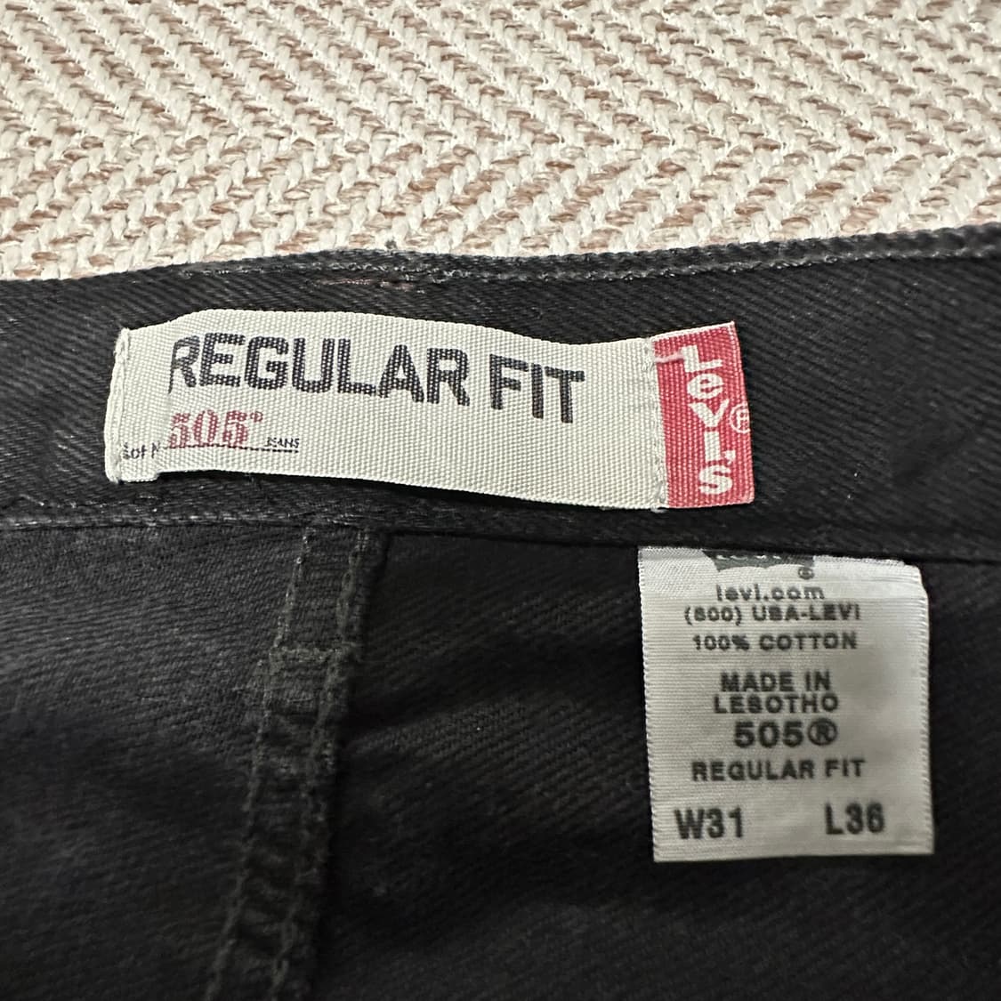 LEVI'S 505 black denim pants 상품이미지4