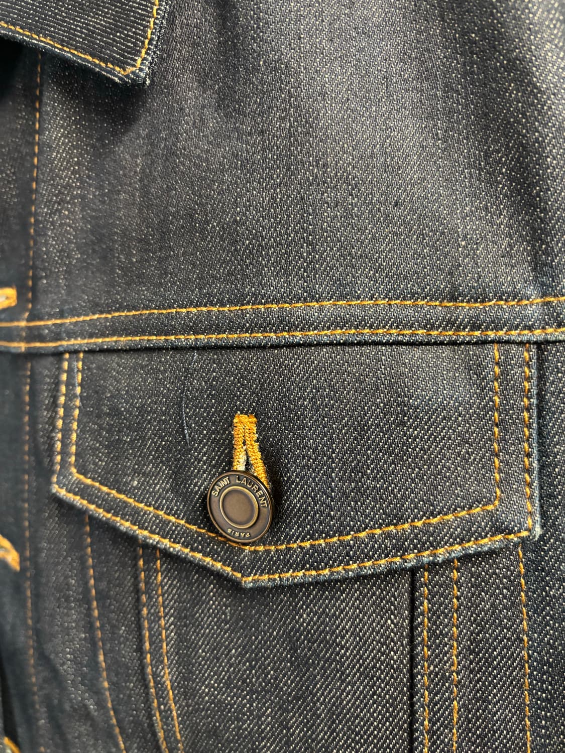 [M] 생로랑 클래식 데님 자켓 인디고 상품이미지7