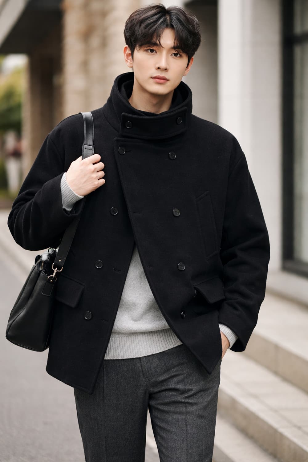 파르티멘토(PARTIMENTO) 헤비 더블 브레스티드 피코트 상품이미지1