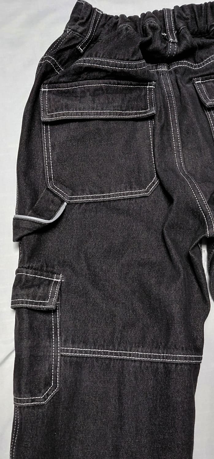RDVZ 스티치 포인트 블랙 카고 데님 S (무료배송) 상품이미지7