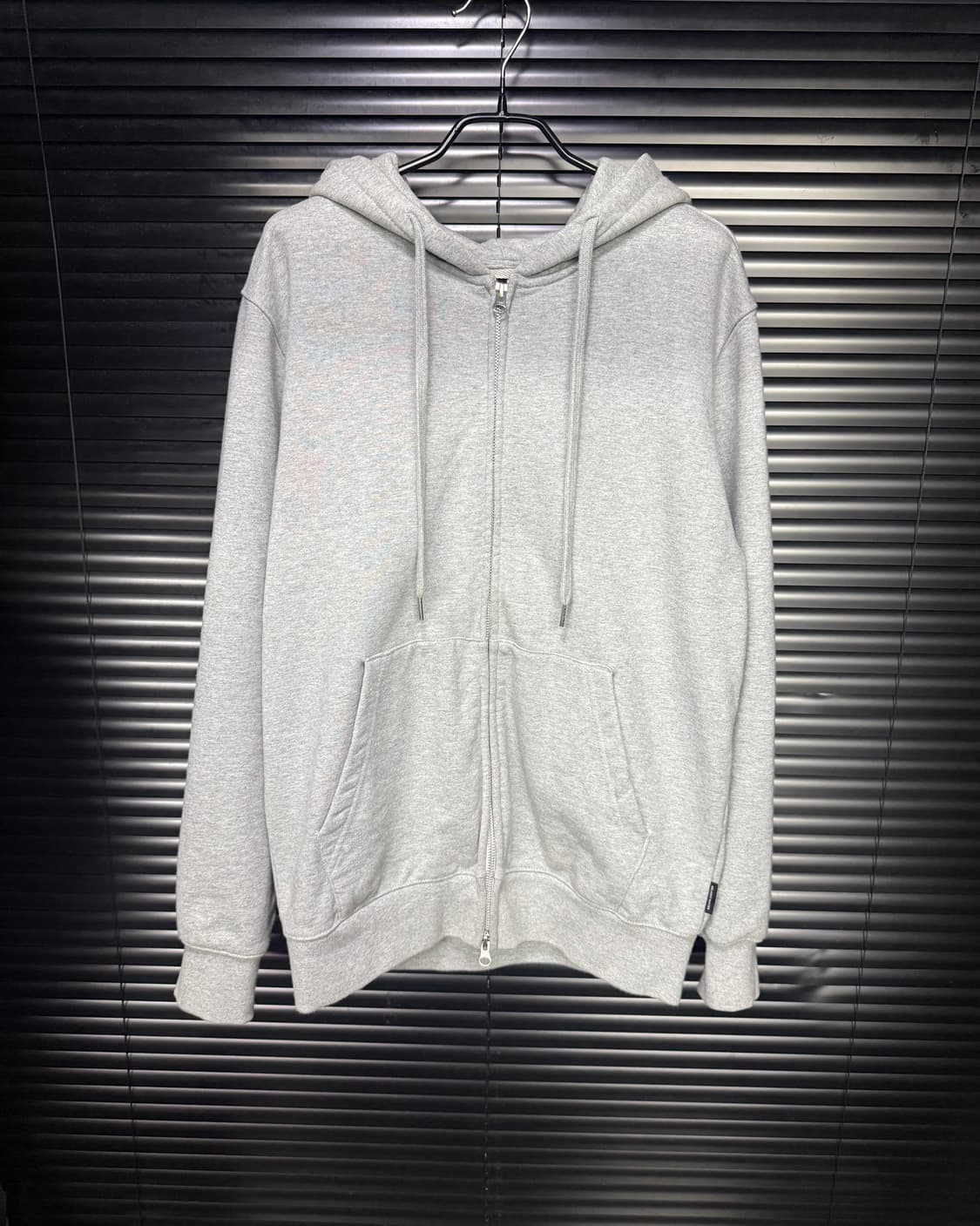 멜란지마스터 YKK 투웨이 지퍼 스웻 후드 집업 그레이 회색 M 95 상품이미지3