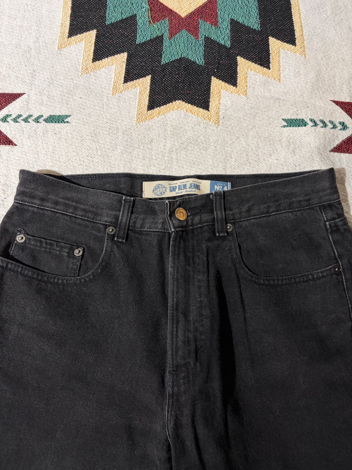 90s Old GAP Black Easy fit Black Denim 상품이미지2