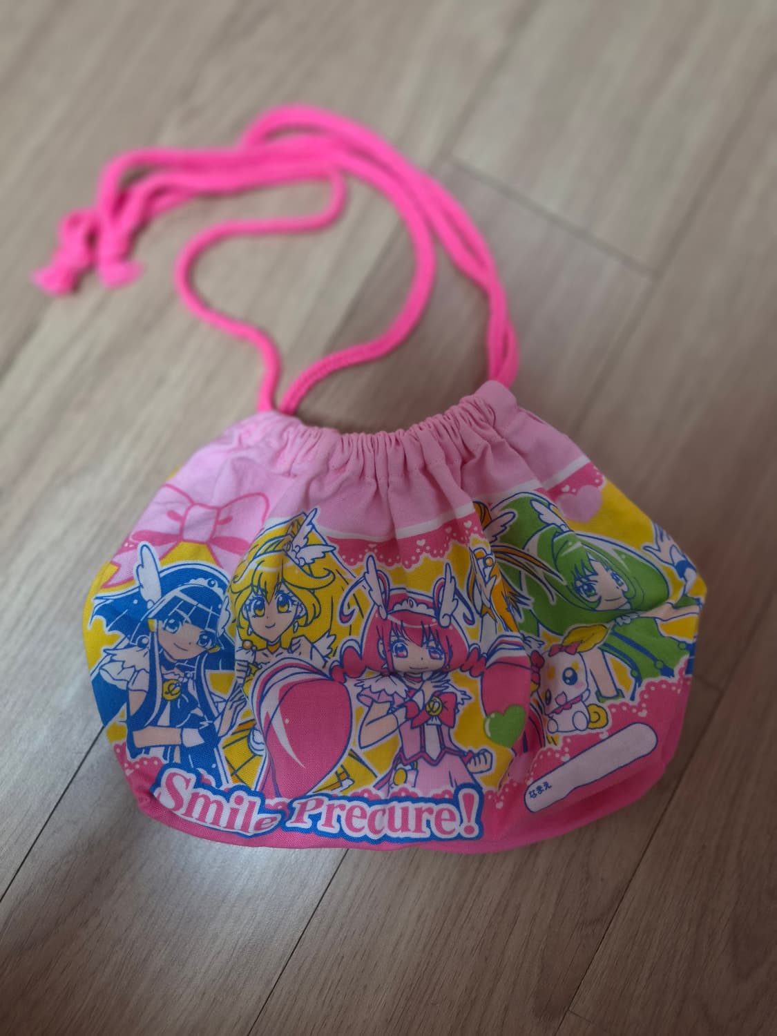 스마일 프리큐어 핑크색 복조리 조이개 파우치 상품이미지1