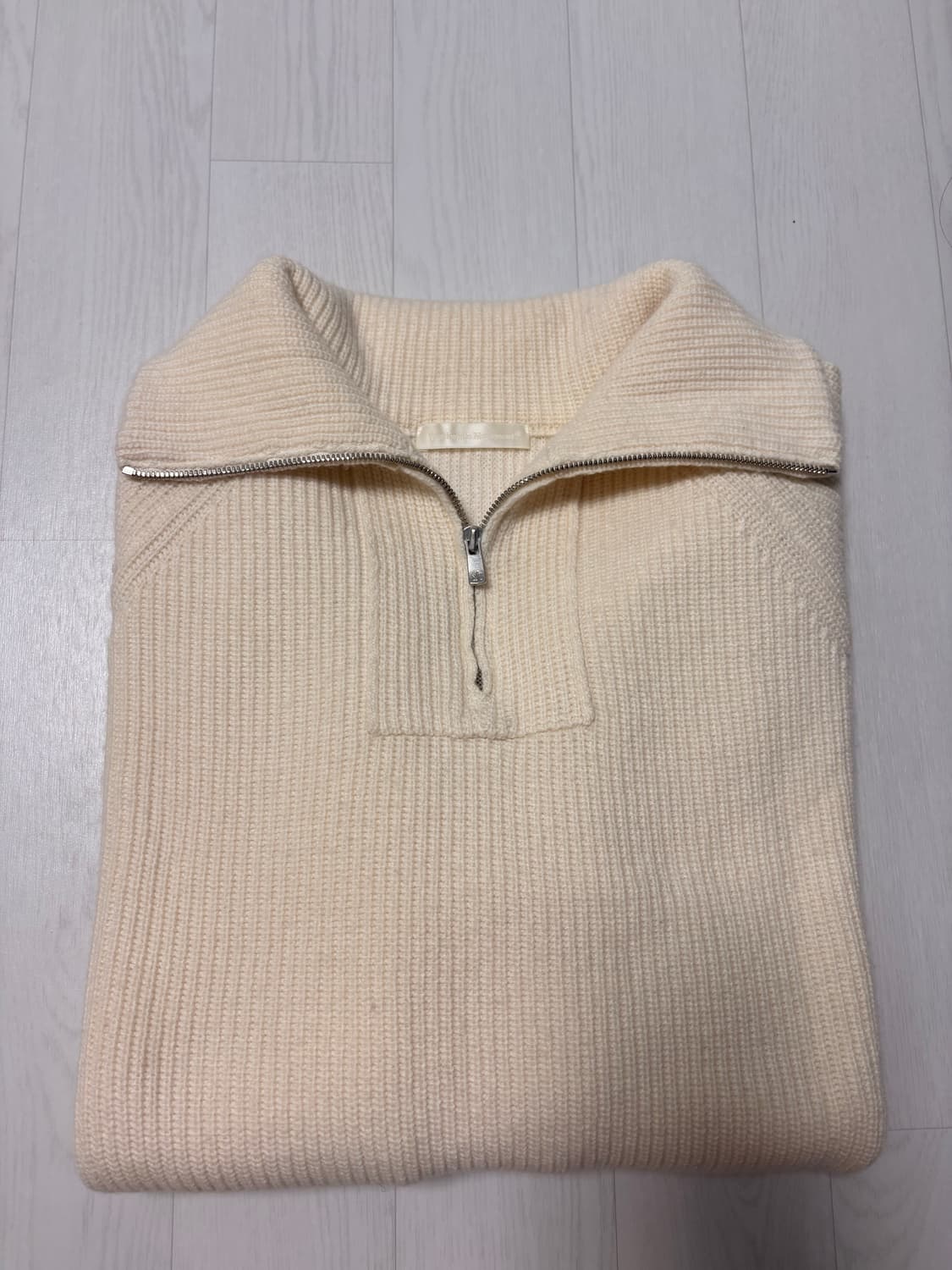 Worthwhile Movement 하프집업 니트 아이보리 2 상품이미지4