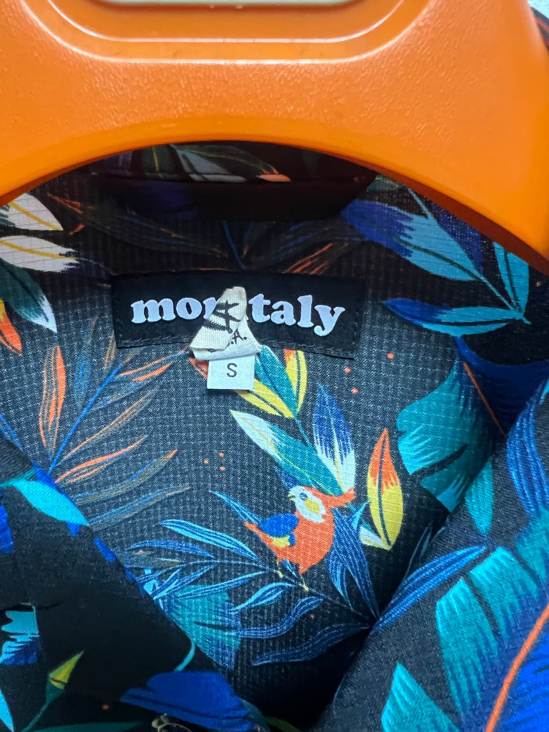 모니탈리 하와이안 캠프 셔츠 (블루,블랙 컬러) S사이즈 상품이미지3