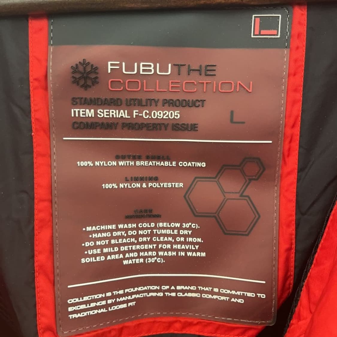 푸부 FUBU 올드스쿨 레이싱 바람막이 후드 자켓 L C07050 상품이미지5