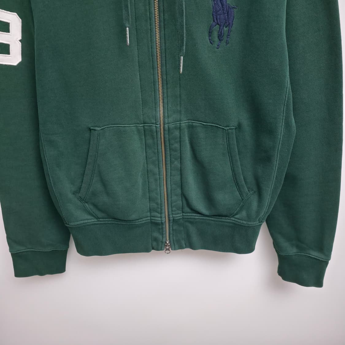 [L] 폴로 랄프로렌 빅포니 체크 후드집업 그린 상품이미지3