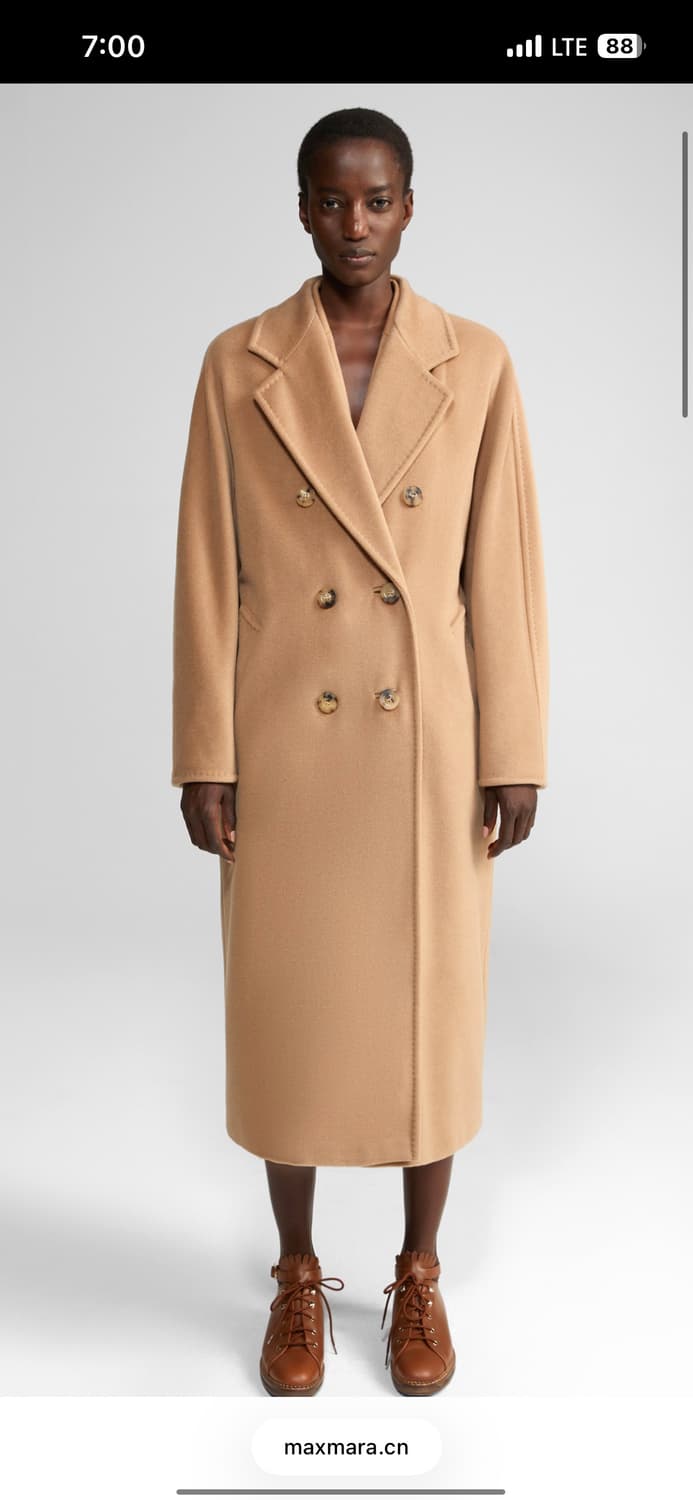 막스마라 101801 아이콘 코트 - 카멜 컬러 / 34 사이즈 상품이미지7