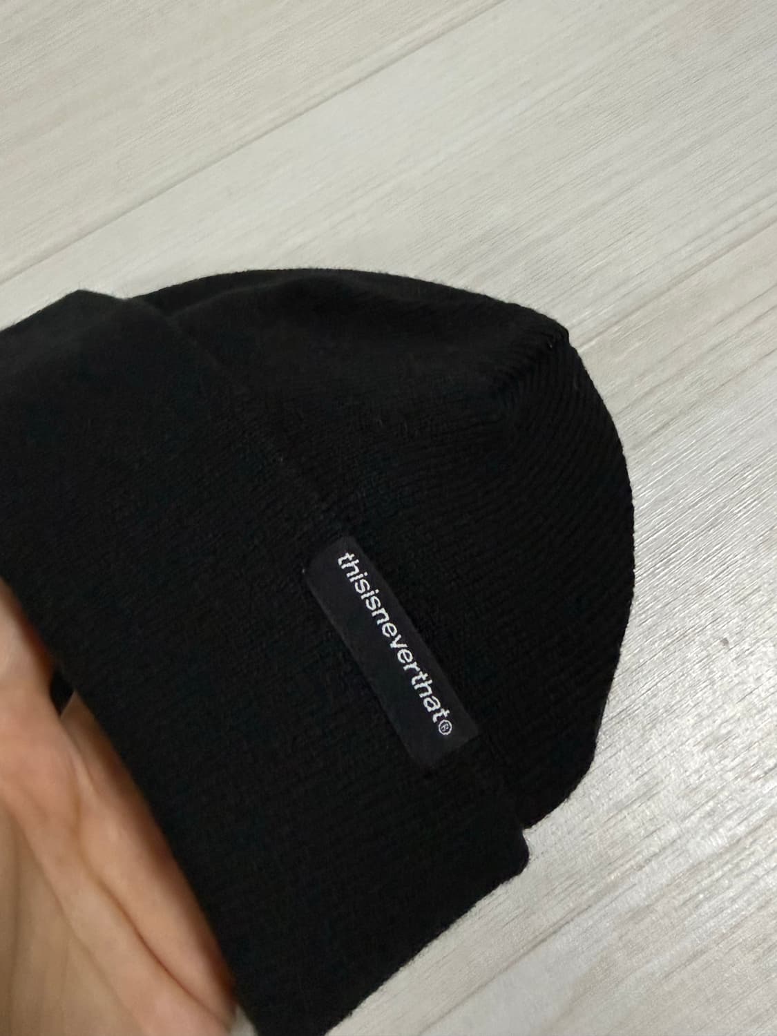 디스이즈네버댓 sp로고 투웨이 비니 블랙 상품이미지2