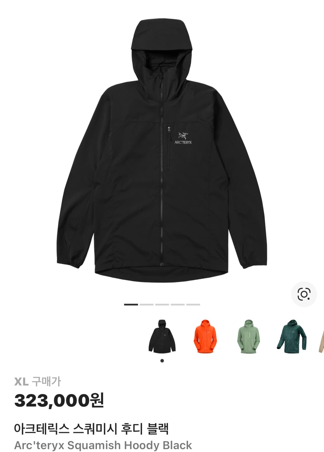 아크테릭스 스쿼미시 후디 블랙  상품이미지1