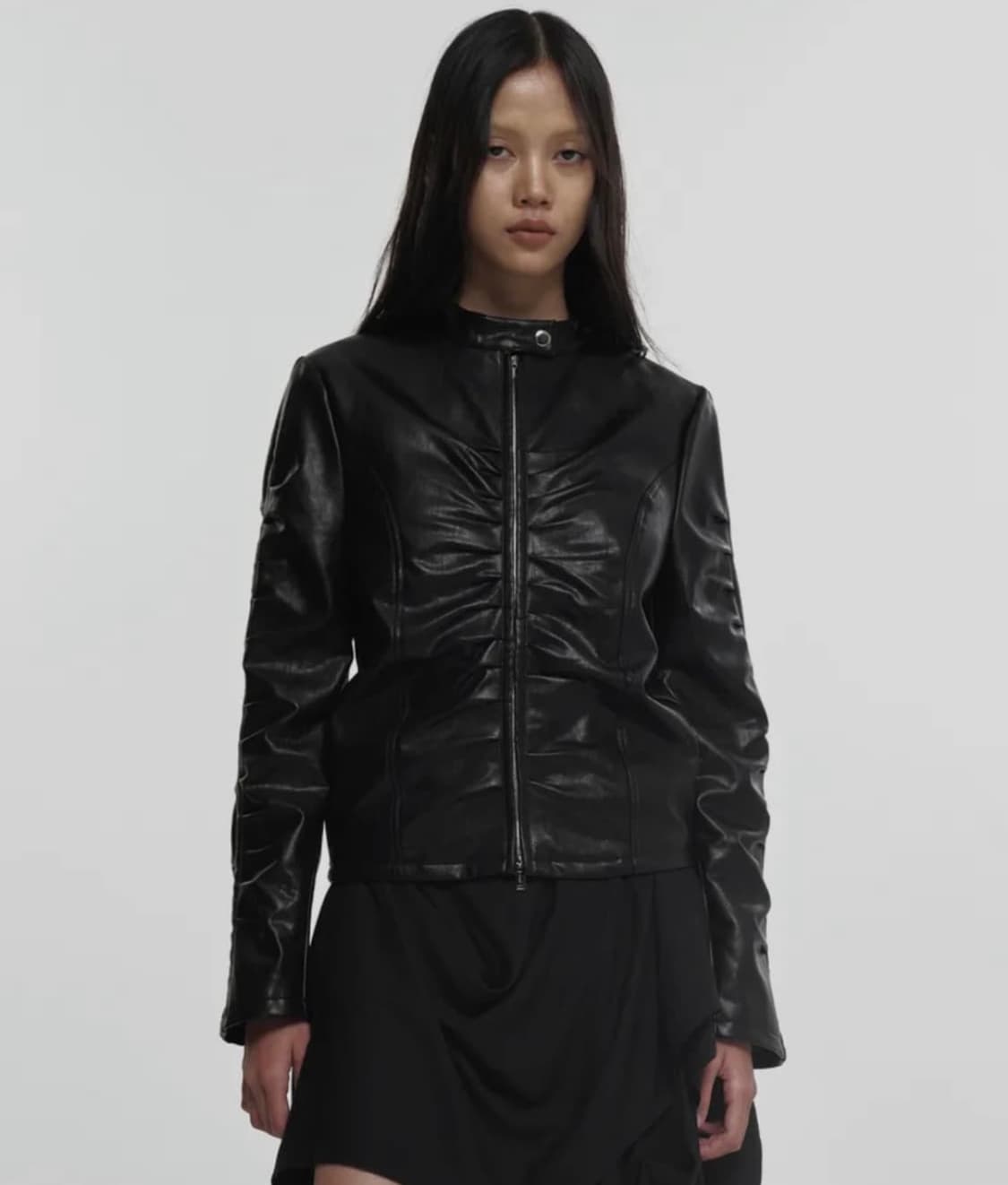 nache 셔링 레더자켓 상품이미지3
