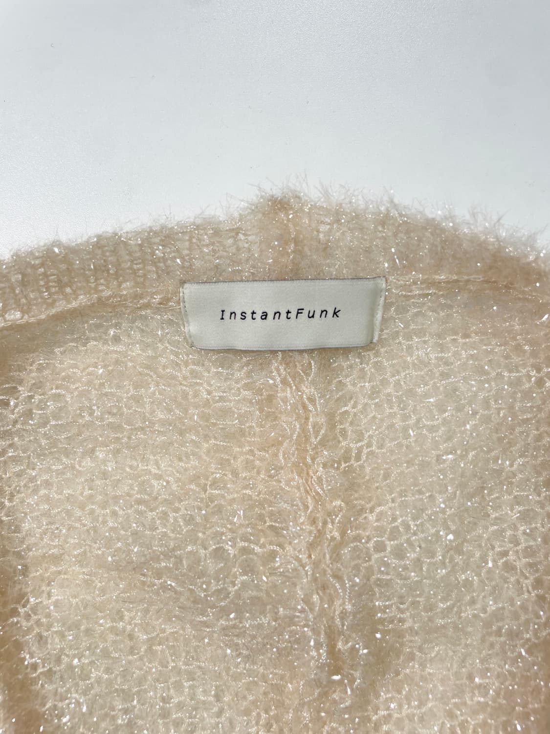 인스턴트펑크 베이지 시퀸 오버 가디건 상품이미지7