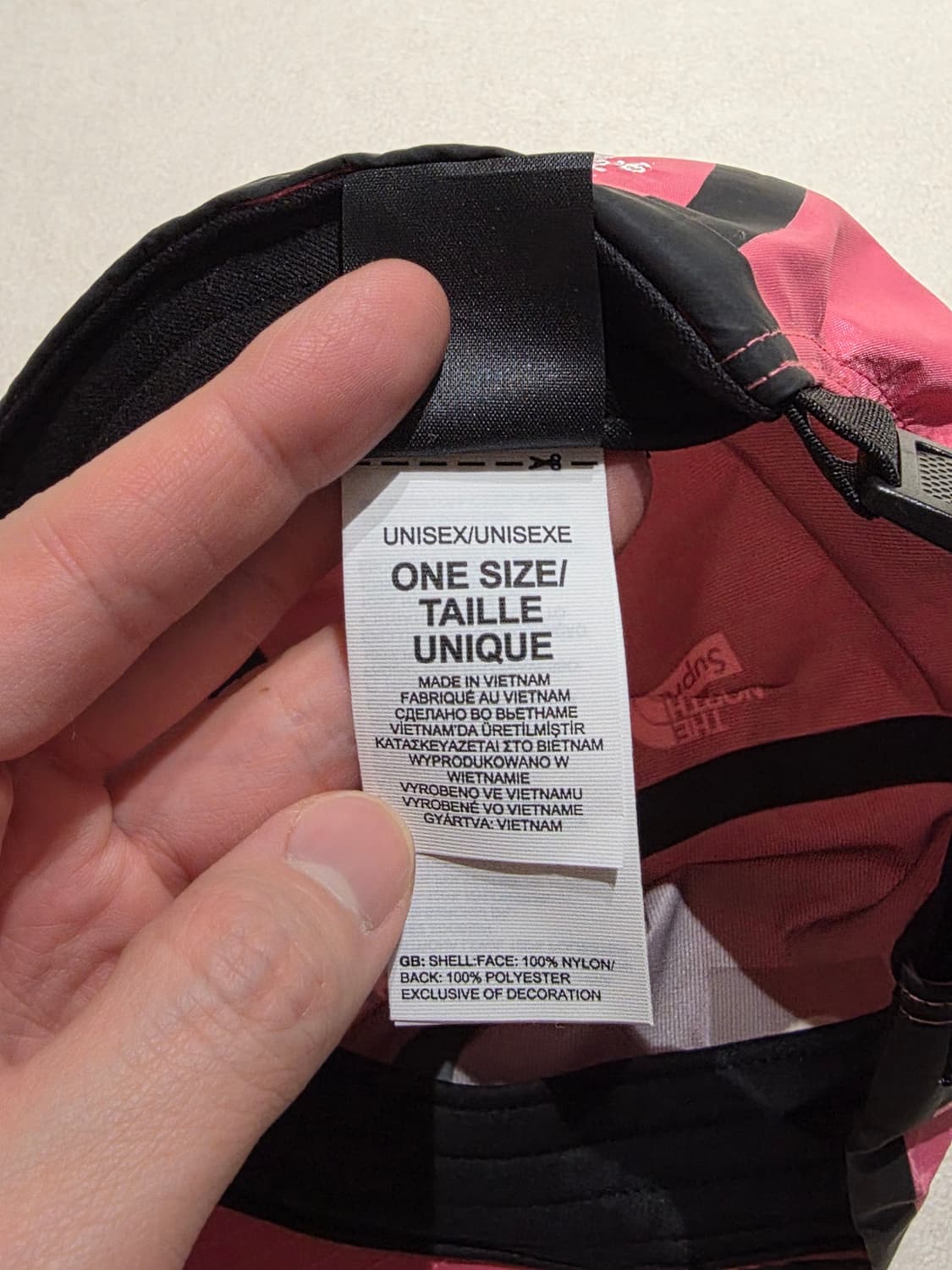 슈프림 x 노스페이스 서밋 시리즈 아우터 테이프 심 캠프캡 핑크 상품이미지4