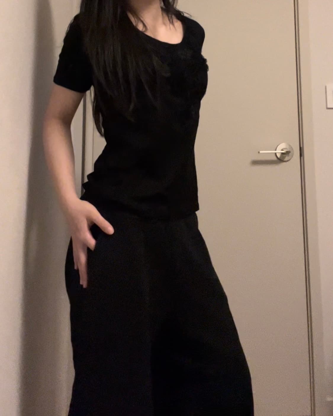 black wide training pants 상품이미지2