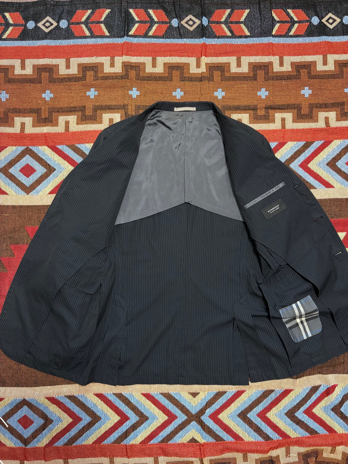 100-105) 버버리 블랙라벨 스트라이프 블레이저 3버튼 상품이미지6