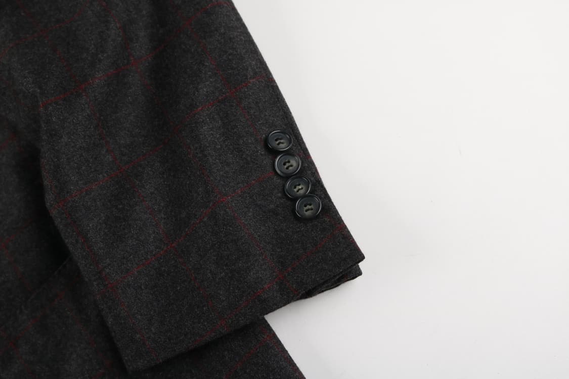 [M] 크리스찬 라크르와 로로피아나 체크 블레이저 (캐시미어 10%) 상품이미지2