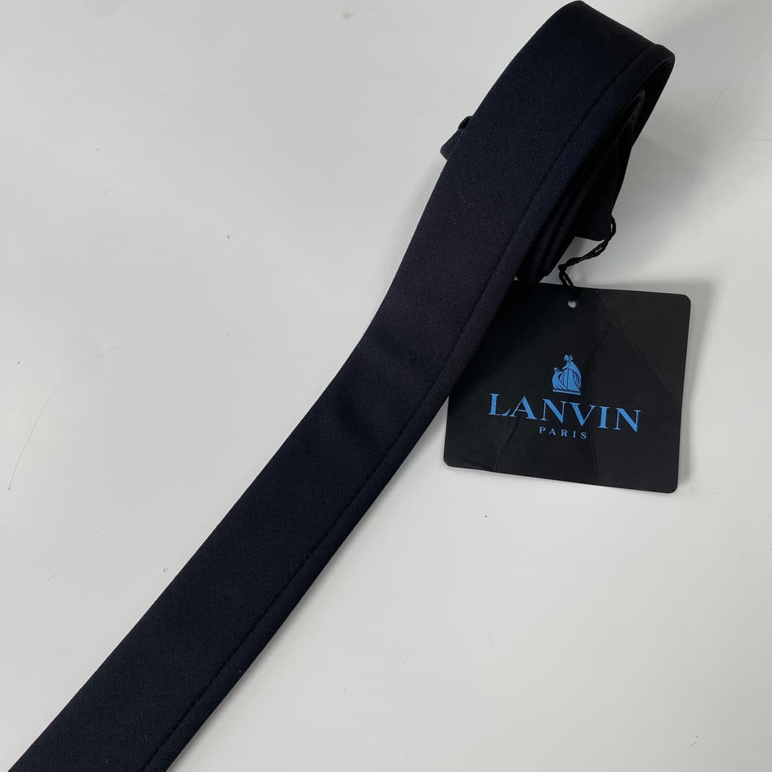 택달린 랑방 정품 블랙 명품 슬림넥타이 (LANVIN) 4.3cm 상품이미지5