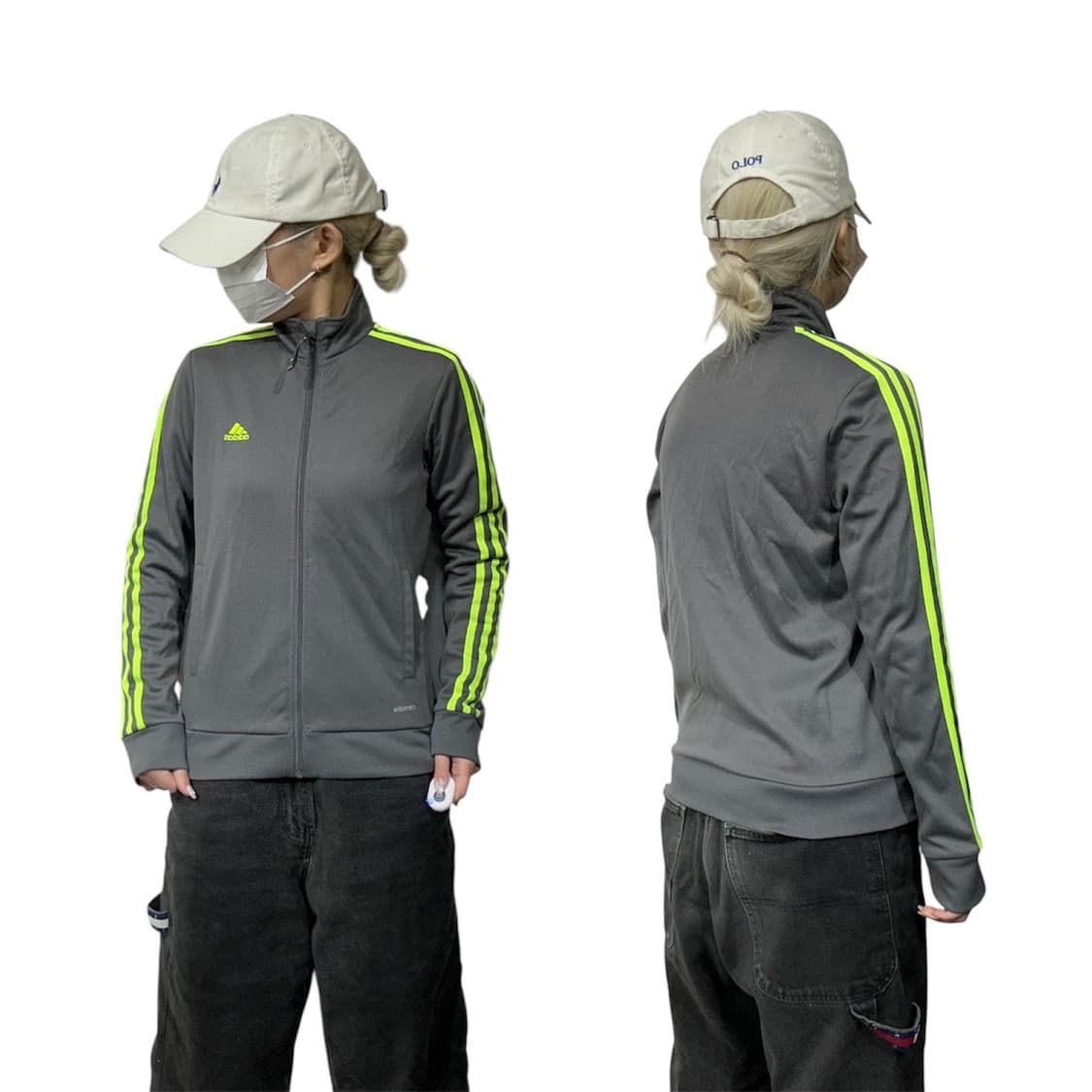 아디다스 차콜 네온 삼선 트랙탑 져지 90 상품이미지1