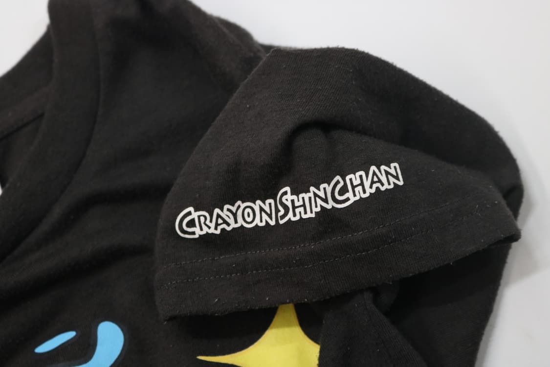 짱구는 못말려 빈티지 키라링 그래픽 블랙 반팔 티셔츠 (S-M) 상품이미지5