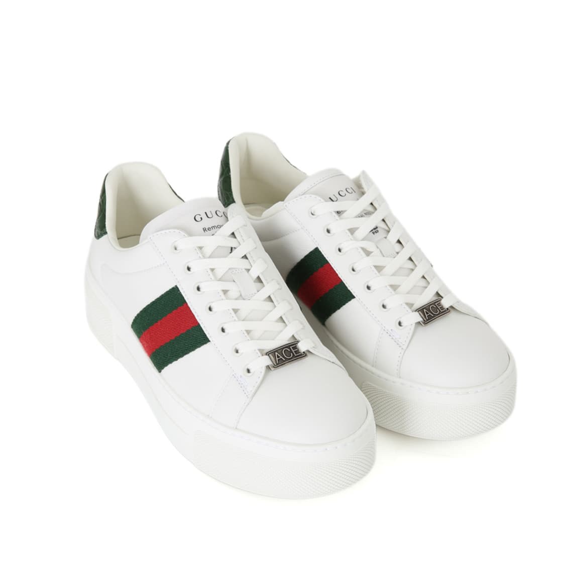 구찌 에이스 스니커즈 화이트 플랫폼 삼선 슈즈 여성운동화 791399 상품이미지4