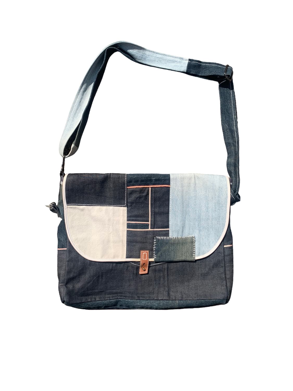 빈티지 데님패치 리워크 메신저 백 상품이미지1