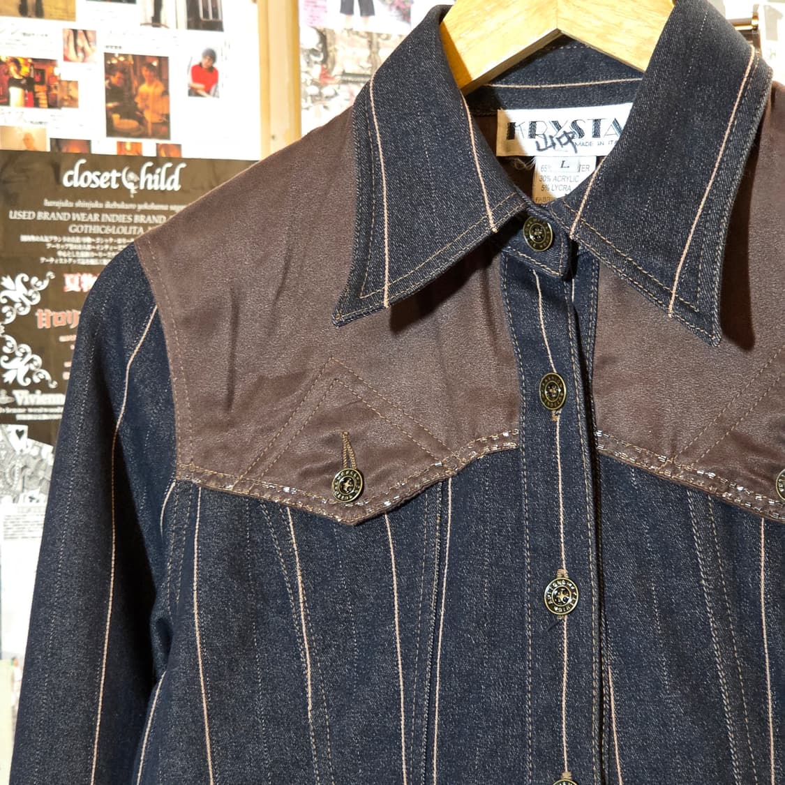 JPN 스트라이프 슬림핏 웨스턴 셔츠 상품이미지3