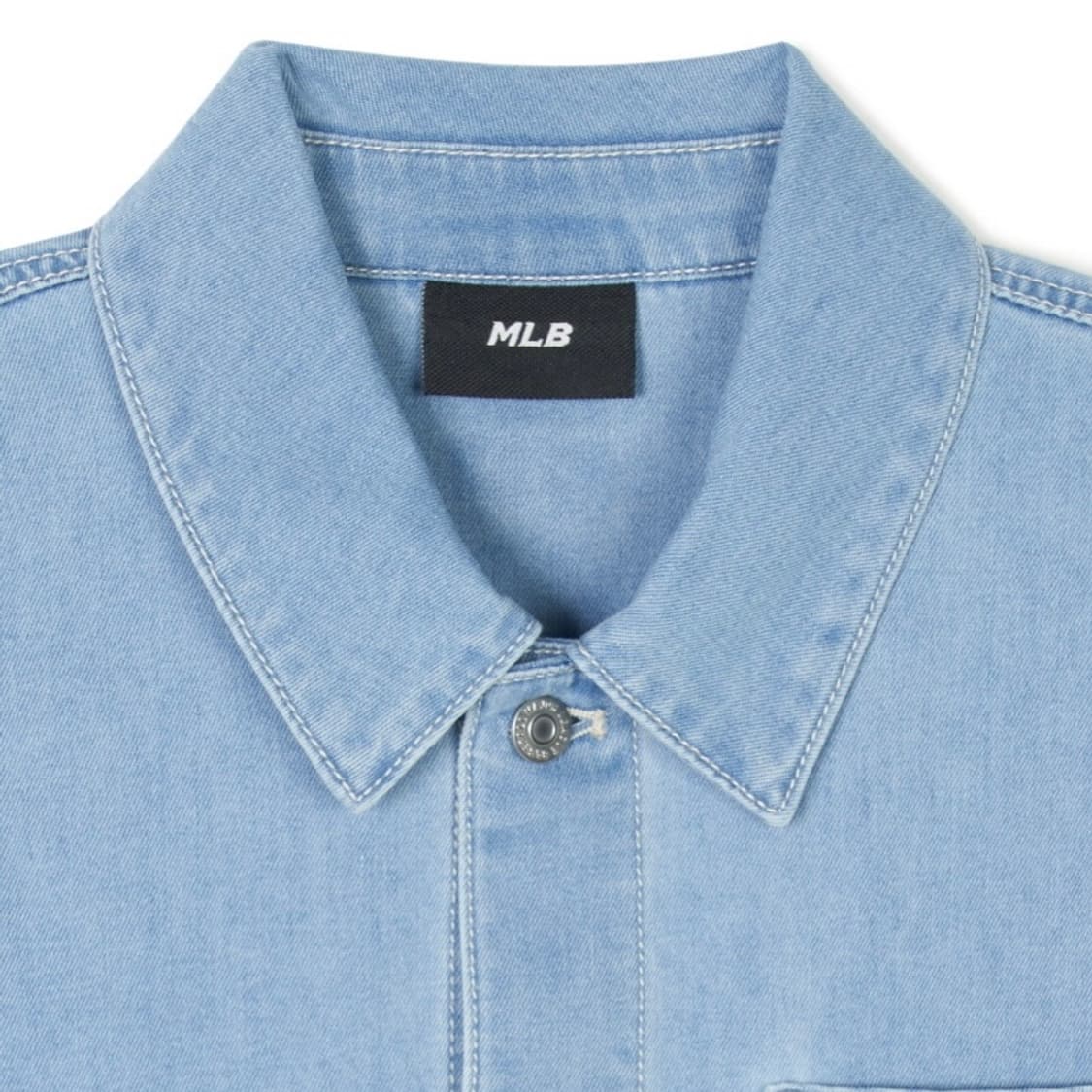 24SS 공용 MLB 하트로고 반팔 데님 셔츠 상품이미지3
