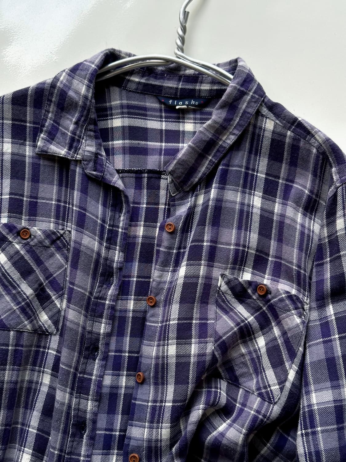 Brushed cotton nel check shirt 상품이미지7