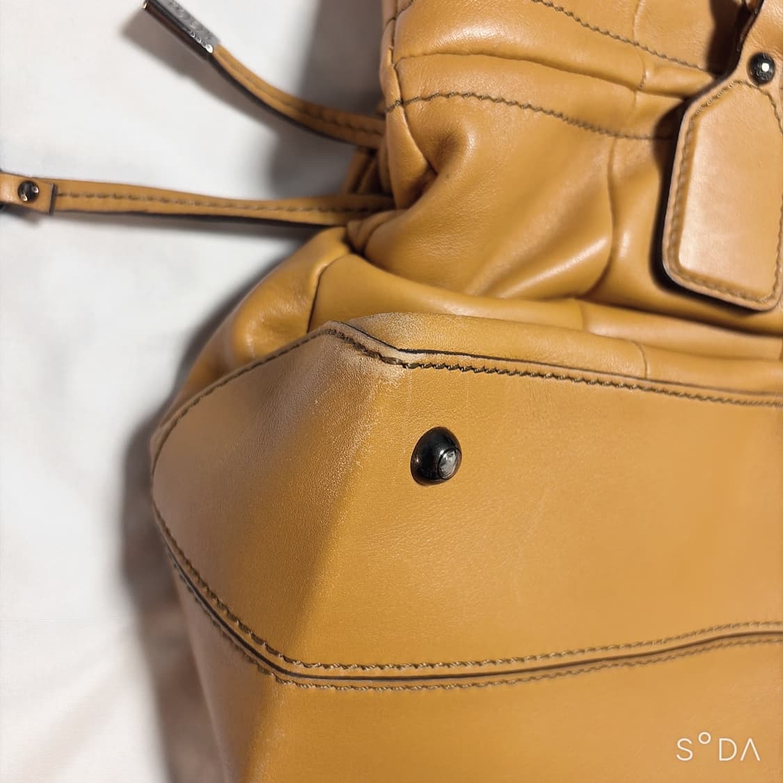 TOD'S 토즈 가죽 퀄팅 토트백 브라운(오렌지) 상품이미지6