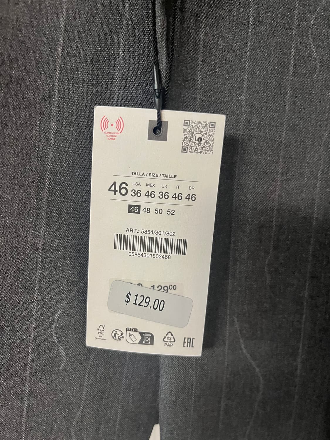 자라 핀스트라이프 포인트 블레이저 자켓 상품이미지3